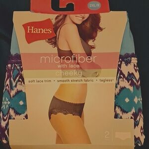 Hanes 2 pack women's underwear size 2xl/9